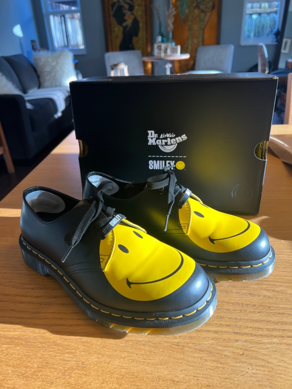 Dr Martens Smiley loafers, size 39, US women’s 8, US men’s 7. Worn once. Perfect